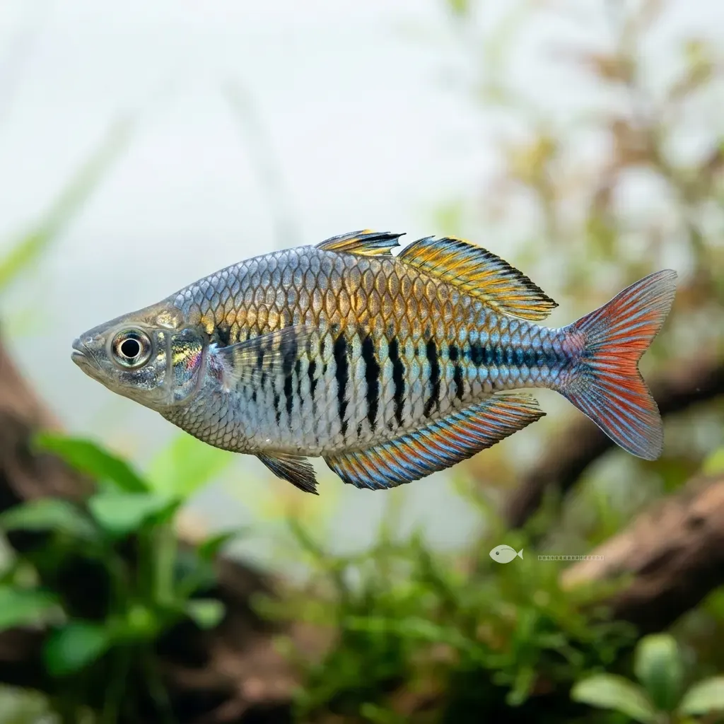 Pez arcoíris barrado (Chilatherina fasciata)
