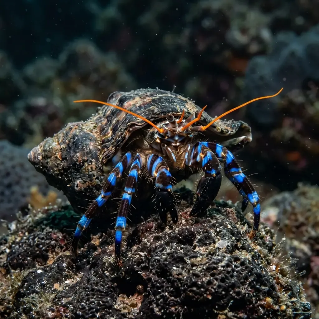 Ermitano azul electrico (Calcinus elegans)