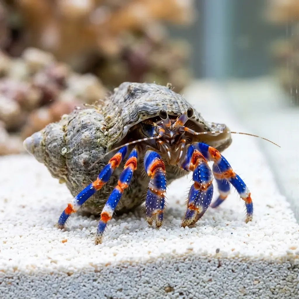 Ermitano patas azules (Clibanarius tricolor)